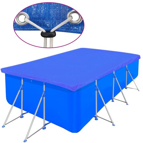  Navlake za bazen 2 kom PE pravokutne 90 g/m&amp;sup2; 540 x 270 cm Slike