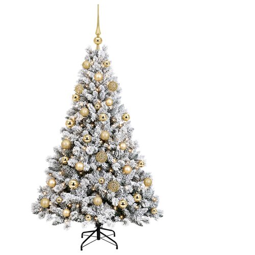  Umjetno božićno drvce s kuglicama 150 cm 150 LED lampica Slike