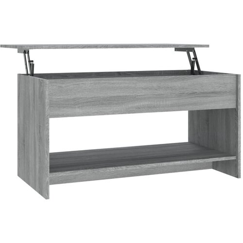 vidaXL Klubska mizica siva sonoma 102x50x52,5 cm konstruiran les, (20714557) Cene