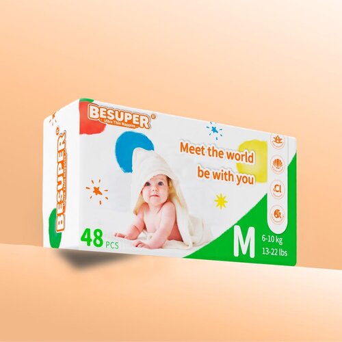 BeSuper ULTRA THIN PROBIOTIC Pelene M (6-10 kg)/ 48 komada Slike