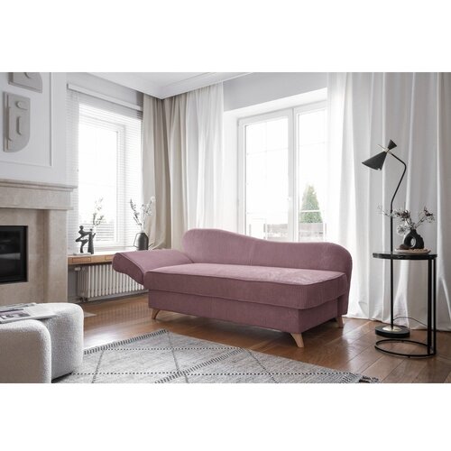 Miuform Pra&amp;scaron;no rožnat ležalnik iz rebrastega žameta (levi kot) Chic Charlotte &amp;ndash; Slike