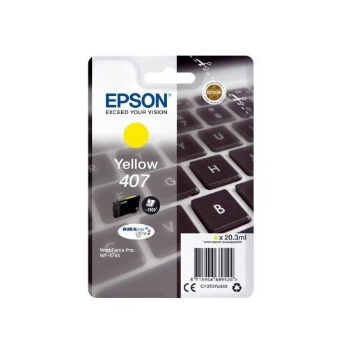 Epson T07U4 (407) kartu&amp;scaron;a z rumenim črnilom - C13T07U440, (21734950) Slike