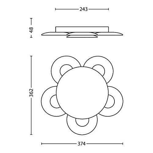 Philips plafonjera vaga led aluminium 6x2W 40970/48/16 Slike