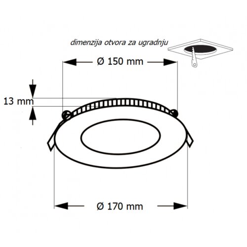 Bb Link LED PANEL U/Z KNC1-12W 6500K Cene