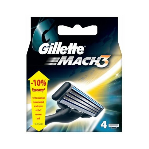 Gillette mach3 patone za brijač 4 komada Slike
