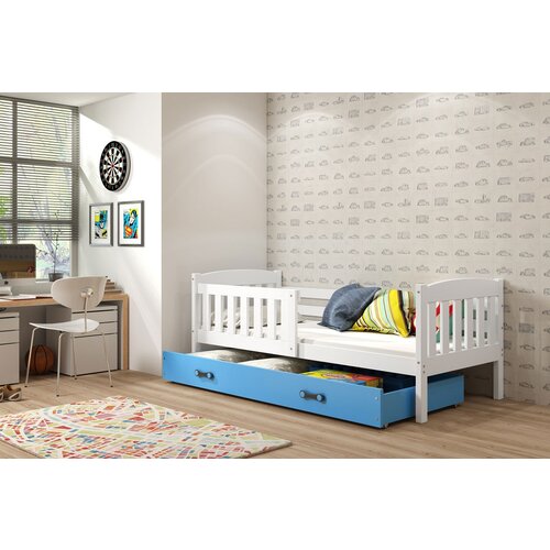 BestBed POSTELJA KUBUS 190X80 - BELA-Modra Cene