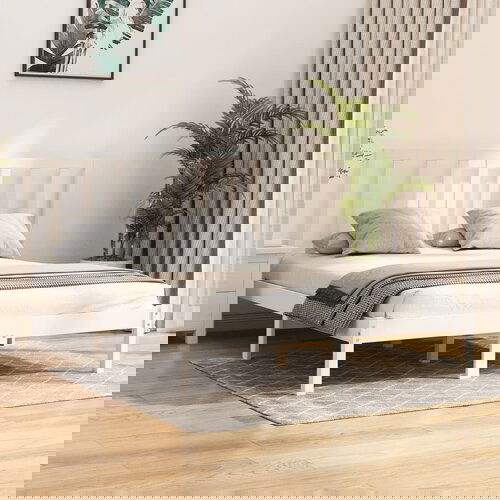 Furnova Posteljni okvir bel iz trdne borovine 140x200 cm, (21934760) Slike