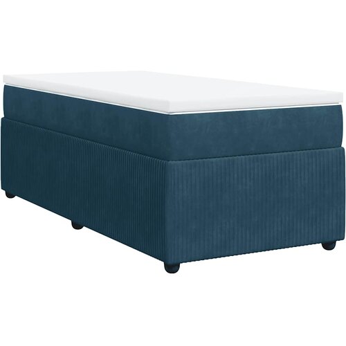 Box spring krevet s madracem tamnoplavi 80 x 200 cm bar&amp;scaron;unasti Slike
