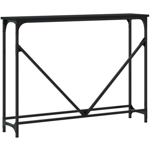  Konzolni stol crni 102 x 22 5 x 75 cm od konstruiranog drva Slike