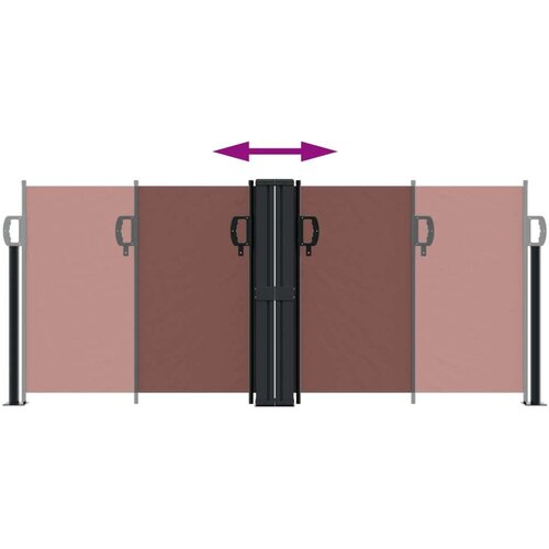  Uvlačiva bočna tenda 100 x 600 cm smeđa Slike