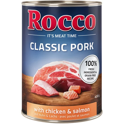 Rocco Classic Pork 6 x 400g Svinjina s piščancem in lososom