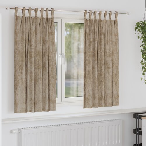VidaXL pli&amp;scaron;ane zavjese 2 kom s metalnim prstenima Champagne 175x140 cm Slike