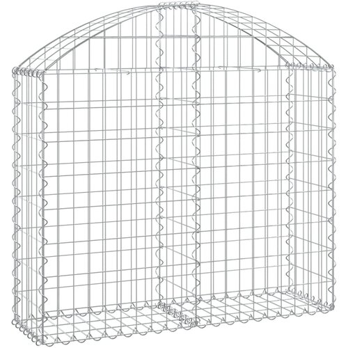  Gabionska ko&amp;scaron;ara s lukom 100 x 30 x 80/100 cm pocinčano željezo Slike
