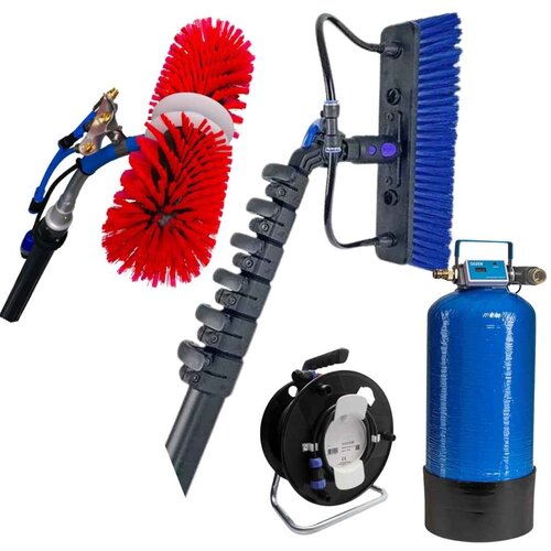OVA8,QLEEN profi Set za pranje staklenih površina OVA8 - QLEEN Rotirajuća Četka 40cm (100%25 Karbon, DI Filter 12.5L) 10,66m Cene
