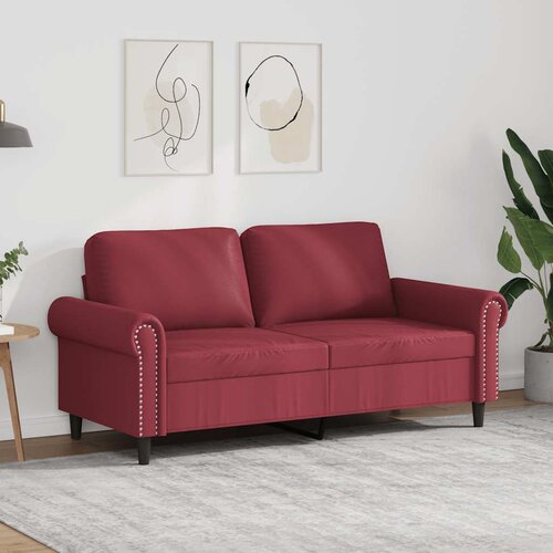  Dvosjed od tkanine crvena boja vina 140 cm umjetne kože Cijene