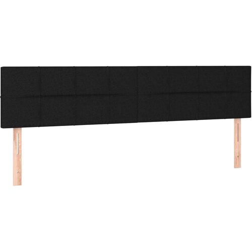 VidaXL Posteljno vzglavje 2 kosa črno 90x5x78/88 cm blago, (20793877) Slike