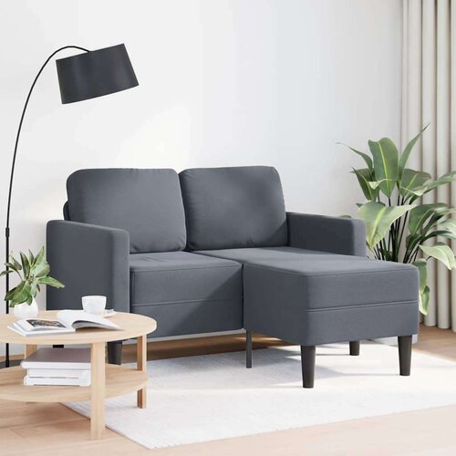 SOFA 2-sjed s ležaljkom u obliku slova L tamnosiva 125cm baršun Cijene