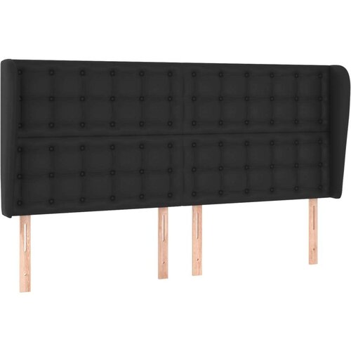  Uzglavlje s u&amp;scaron;ima crni 163x23x118/128 cm od umjetne kože Slike