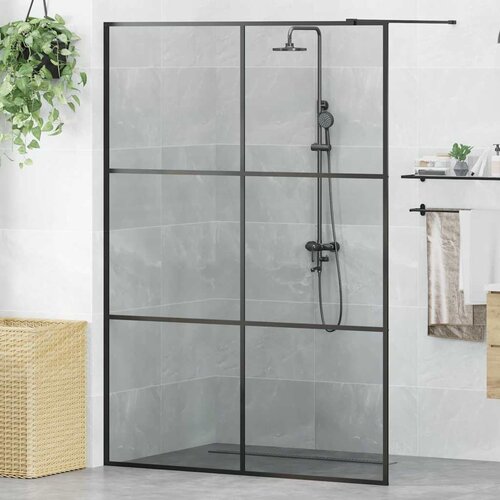  Zid za walk-in tu&amp;scaron; Crna 140 x 195 cm Staklo otporno na udarce Slike