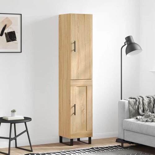  Visoka komoda hrasta sonome 34,5x34x180cm od konstruiranog drva Slike