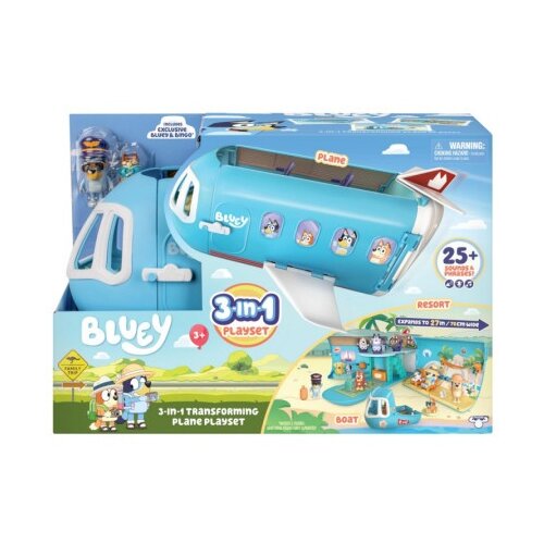 BLUEY s11 3-in-1 airplane playset ( ME17670 ) Cene