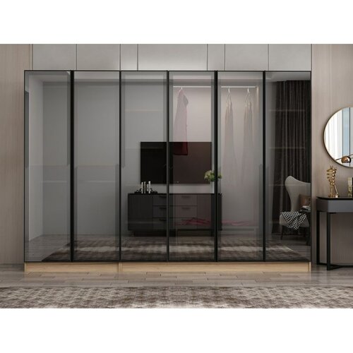 Hanah home ormar sa reflektujućim staklom Nisa 20650, 270 cm, dore Cene