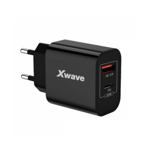  Xwave H20AC 20w USB brzi ZIDNI punjac za mobilne,tablete,dual A+C,PD,Crni Cene