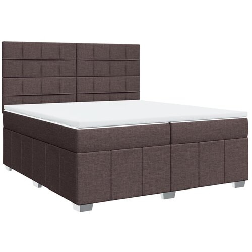 Maison Chic Box spring postelja - Vzmetna postelja z vzmetnico temno rjav 200x200 cm blago SL5253, (21905619) Cene