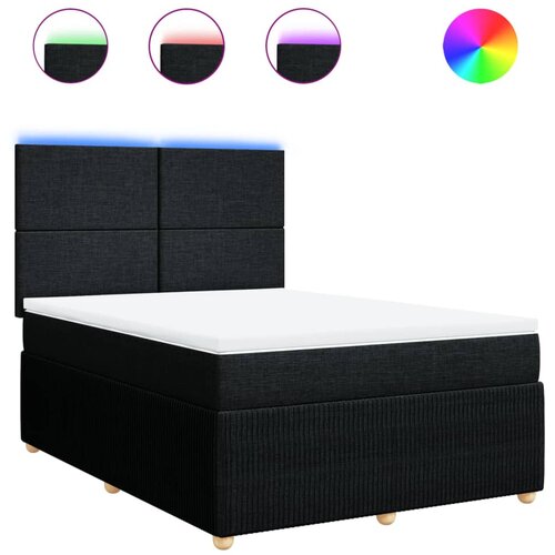 Maison Chic Box spring postelja - Vzmetna postelja z vzmetnico črna 140x200 cm blago SL23894, (21880087) Cene