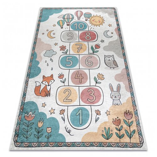 RugsX BAMBINO 61440 pralna preproga poskočnice, številke, baloni za otroke protizdrsna - kremna / zelena 200x290 cm, (5000359056) Cene