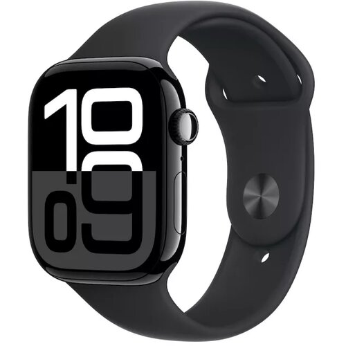 Apple watch series 10 gps 42mm jet black aluminium case with black sport band - m/l Slike