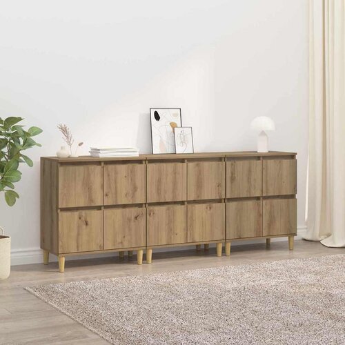  Komode 3 pcs Umjetnički hrast 60 x 35 x 70 cm Konstruirano drvo Slike