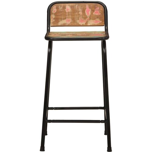  Barski stolci 4 kom 46x35,5x80 cm masivnog obnovljenog drva Slike