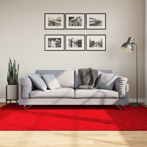 VidaXL Preproga s kratkimi vlakni mehka pralna rdeča 160x230 cm Slike