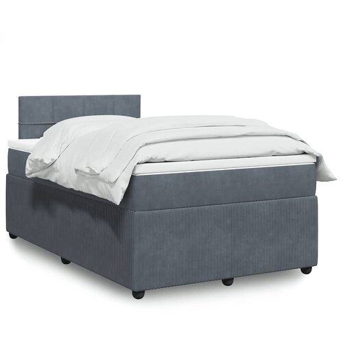  Krevet box spring s madracem tamnosivi 120 x 190 cm baršun Cene