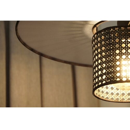  Duolla - Plafonski luster TOKYO RATTAN 1xE27/15W/230V, prečnik 50 cm, crna/srebrna Slike