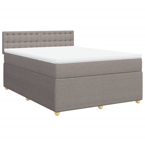 Maison Chic Box spring postelja - Vzmetna postelja z vzmetnico taupe 140x190 cm blago SL11511, (21881953) Cene