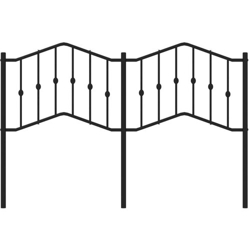  Metalno uzglavlje crno 150 cm Slike
