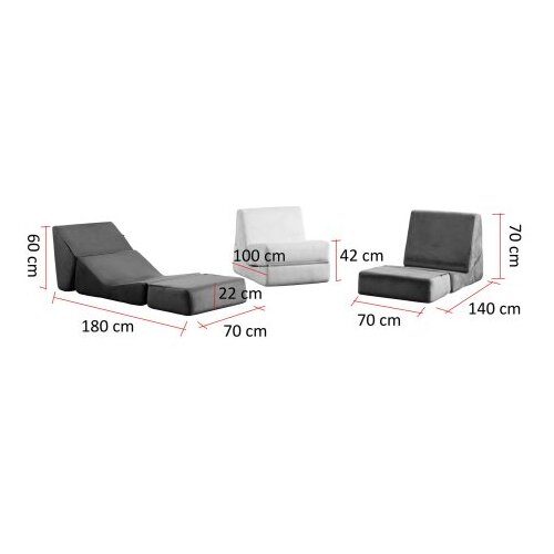 Atelier Del Sofa Origami Convertable - Green Green 1-Seat Sofa-Bed Cene