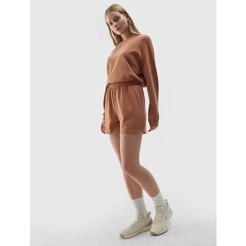 4f Women&amp;#039;s sweat shorts with modal - brown Slike