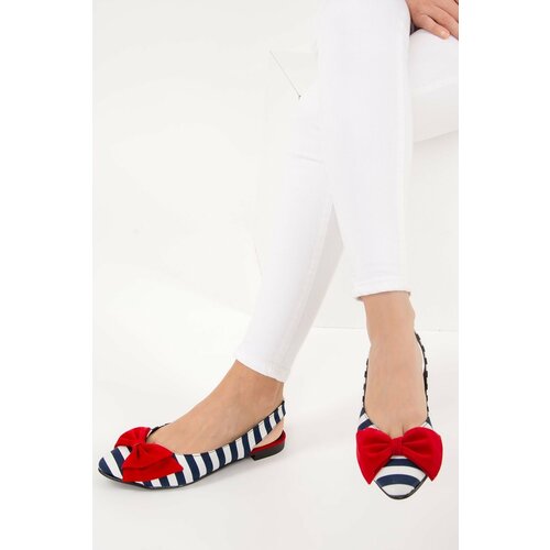Fox Shoes Navy Blue White Red Women's Flat Shoes Slike