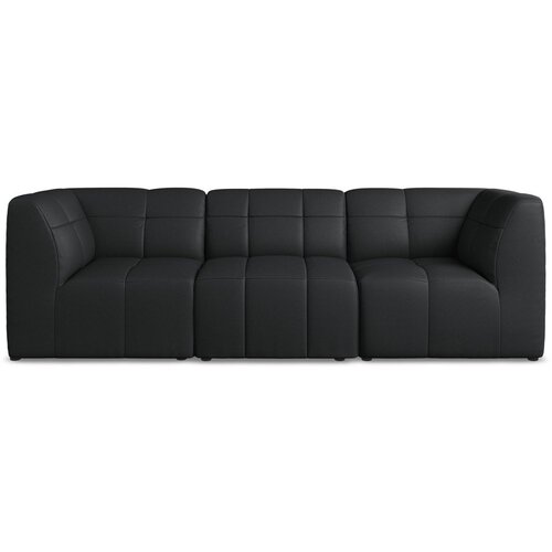 Makamii Crna sofa od imitacije kože 255 cm Aloha – Cijene