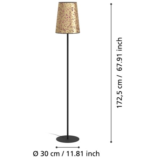 Eglo 390295 - Stojeća lampa CASTUERA 1xE27/25W/230V zlatna/ružičasta Slike