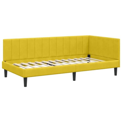  Kutni okvir kreveta s uzglavljem Žuta 90 x 200 cm Bar&amp;scaron;un Slike