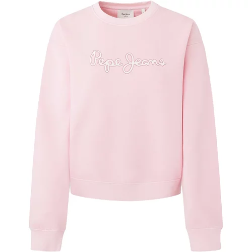 PepeJeans Sweater majica 'LANA' roza / roza / bijela