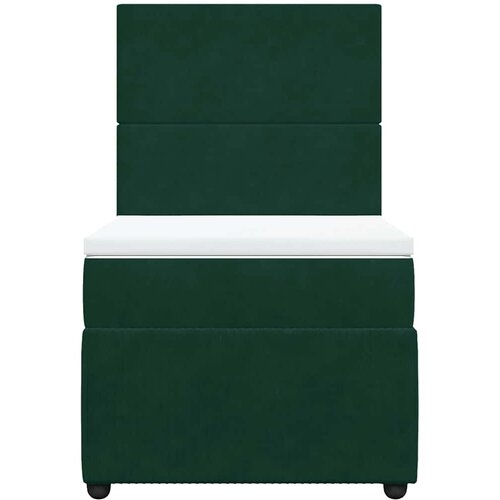 Box spring krevet s madracem tamnozeleni 90x190 cm bar&amp;scaron;unasti Slike