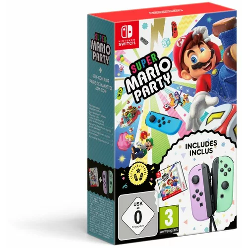 Nintendo NSW JOY-CON PAIR PURPLE GREEN AND MARIO PARTY DLC