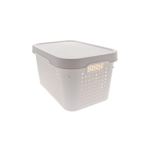 QUTU Korpa za odlaganje sa poklopcem 5l bijela Slike