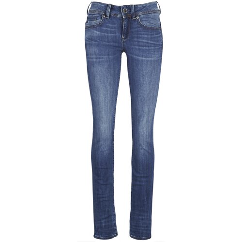 G-star Raw Jeans straight MIDGE SADDLE MID STRAIGHT Modra Cene