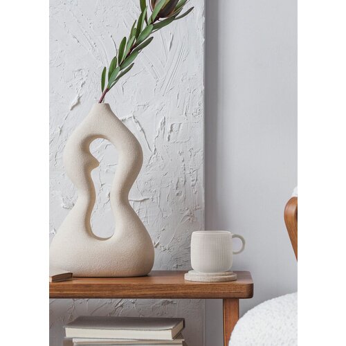 Lessentiel Maison Keramička &amp;scaron;olja DKR0494, 400cc, 12 x 9 x 10 cm, Bela Slike